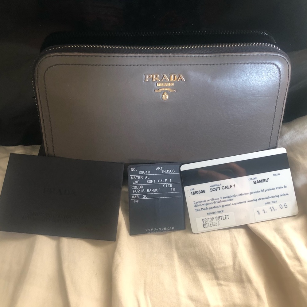 1 Day sale Authentic Prada wallet